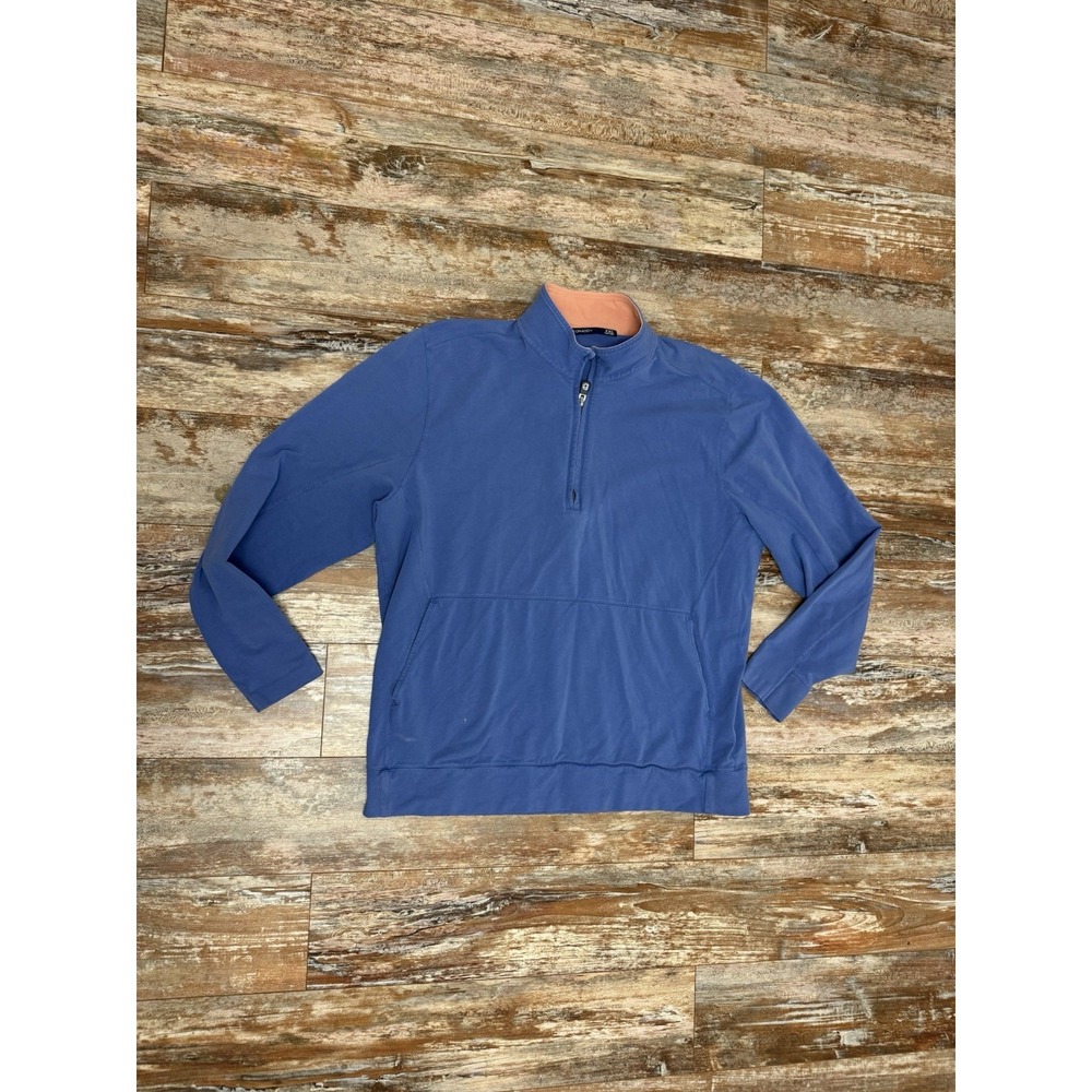 Mens B. Draddy Blue 1/4 Quarter Zip Pullover Sweater Size XXL *See Info* Golf